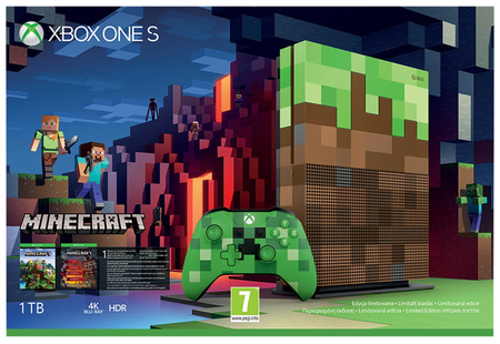Konsola Microsoft Xbox One S 1TB Minecraft Limited Edition